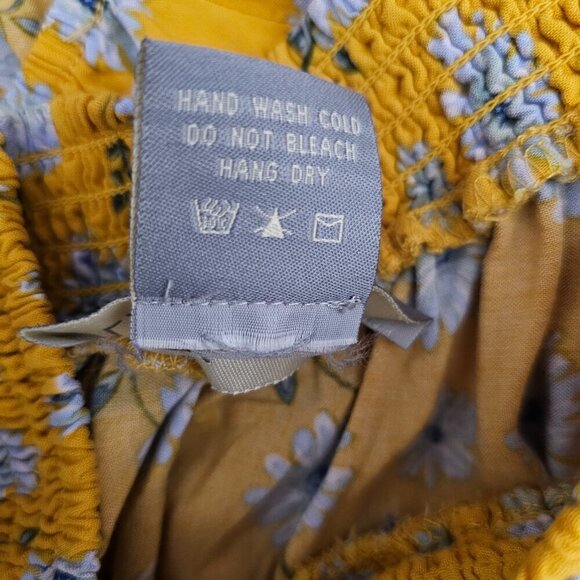 Lark & Grey Floral Crop Yellow Short Sleeve Top And Skirt - Picture 9 of 9